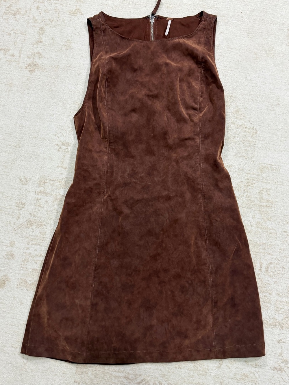 Free People Atlas Suede Mini Dress in Chicory Coffee
